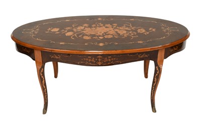 Lot 1298 - A Modern Marquetry Inlaid Coffee Table, with...