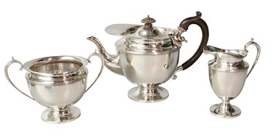 Lot 21 - A Three-Piece George V Silver Tea-Service, by...