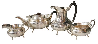 Lot 4 - A Four-Piece George V Silver Tea-Service, by...