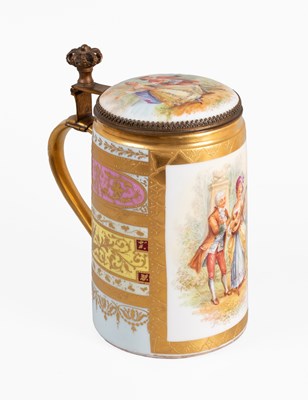 Lot 131 - A Gilt-Metal-Mounted Vienna Porcelain Tankard,...
