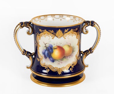 Lot 86 - A Royal Worcester Porcelain Loving Cup, 1912,...