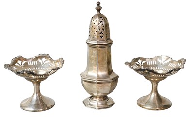Lot 40 - A Pair of George V Silver Pedestal Dishes, by...