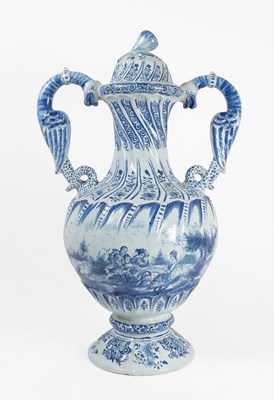 Lot 109 - A Dutch Delft Jar and Cover, 19th century, of...