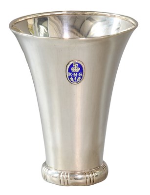 Lot 72 - A Norwegian Silver and Enamel Beaker, by Thune,...