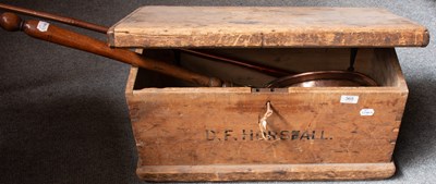Lot 365 - A Victorian Pine Hinged Box, with a copper...