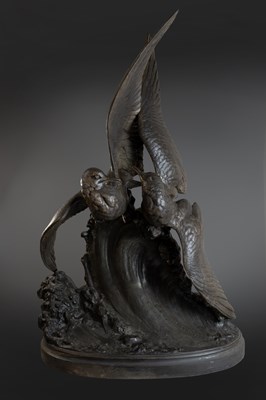 Lot 160 - Henri Lechesne (1811-1888) French: A Patinated...