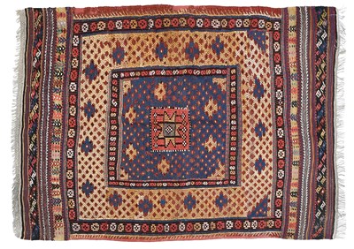 Lot 238 - Unusual Kurdish Flatweave Sofreh, Circa 1920...