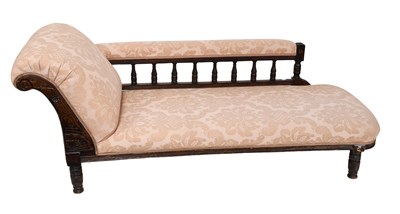 Lot 1194 - A Late Victorian Mahogany Chaise Longue, 175cm