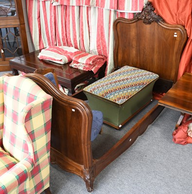 Lot 1209 - A 20th Century French Carved Mahogany Single...
