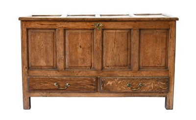 Lot 449 - A George III Oak and Mahogany-Crossbanded...