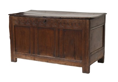 Lot 433 - A Late 17th Century Joined Oak Chest, the...