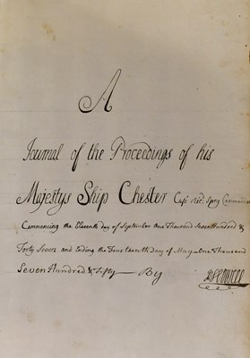 Lot Naval Manuscript Logbook/Journal. A Journal of...