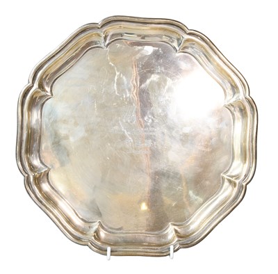 Lot 25 - A George V Silver Waiter, by S. Blanckensee...