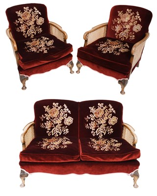 Lot 1245 - An Early 20th Century Double Caned Three-Piece...