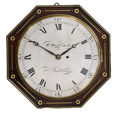 Lot 259 - A Mahogany Brass Inlaid 11-inch Dial Wall...
