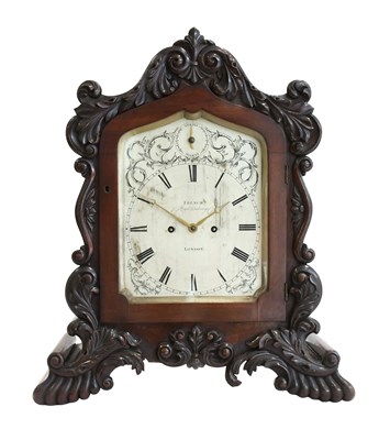 Lot 267 - A Mahogany Striking Table Clock, signed French,...