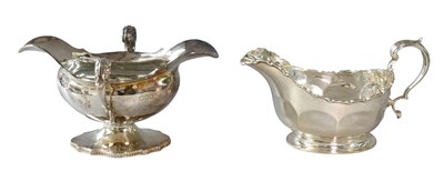 Lot 83 - An Edward VII Silver Sauceboat and a George V...