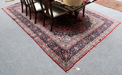 Lot 1286 - Kashan Carpet, the raspberry field of...