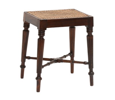 Lot 507 - A Late George III Mahogany Dressing Stool, in...