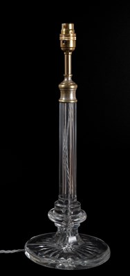 Lot 163 - A Cut Glass Table Lamp, 1st half 20th century,...
