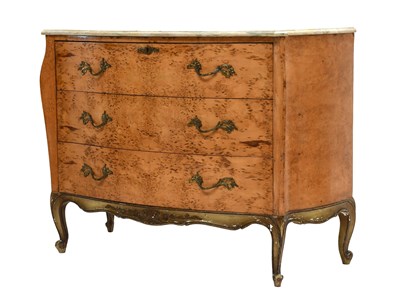 Lot 560 - A 19th Century French Bird's Eye Maple Bombé...