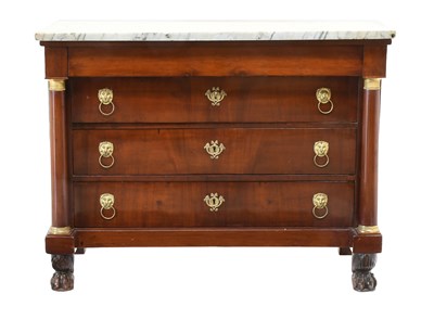 Lot 561 - A French Empire Mahogany Straight-Front Chest...