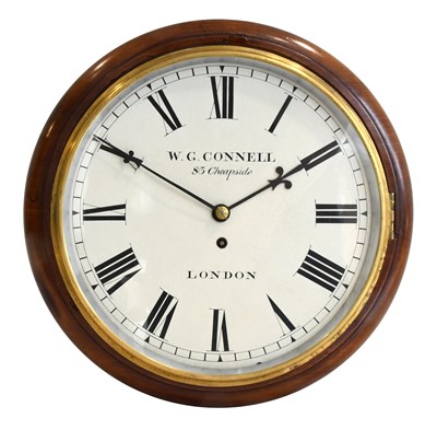 Lot 253 - A Mahogany 12-Inch Dial Wall Timepiece, signed...
