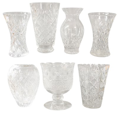 Lot 1211A - Various Glass Vases, including cut glass Royal...