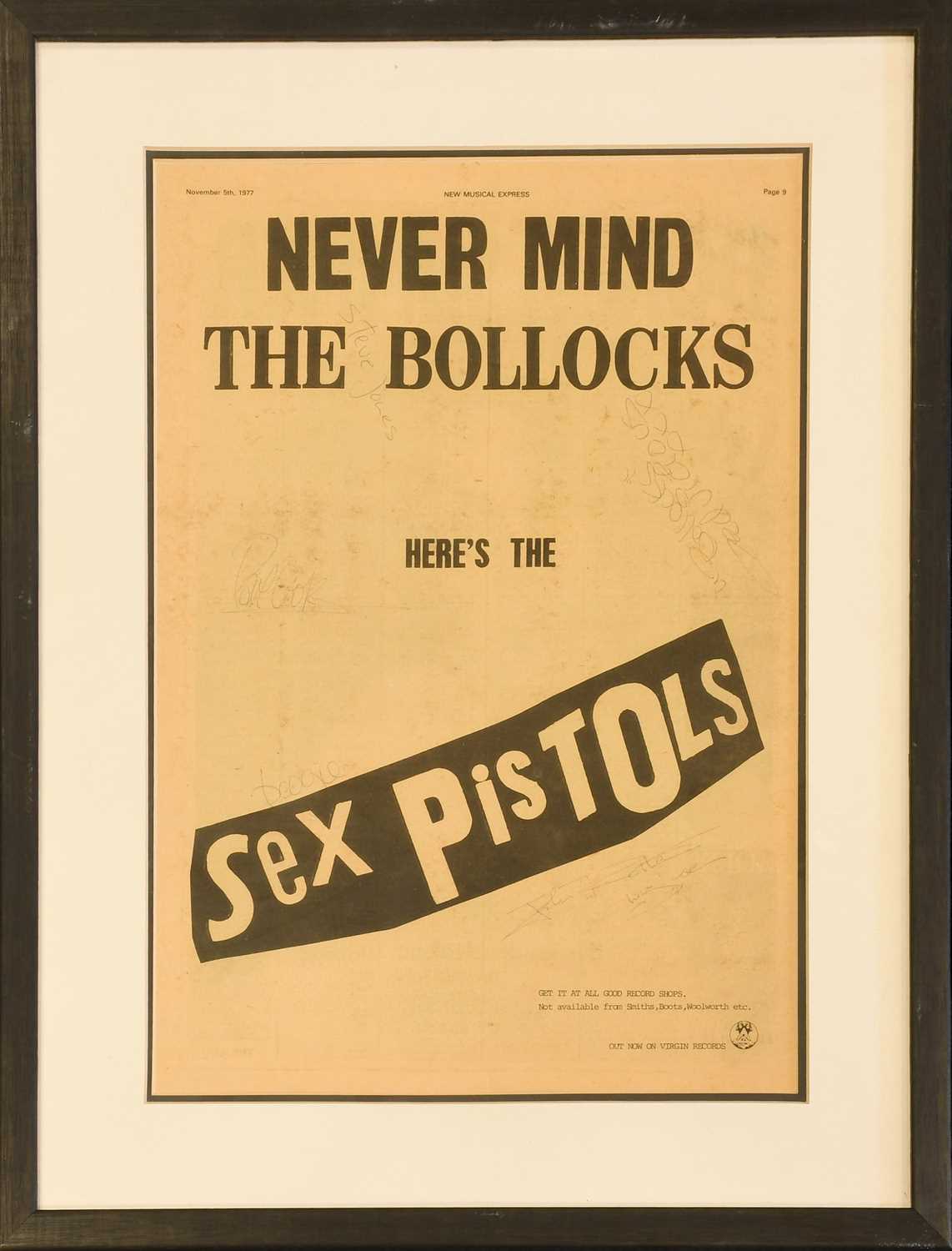 Sex Pistols Signed Advertisement