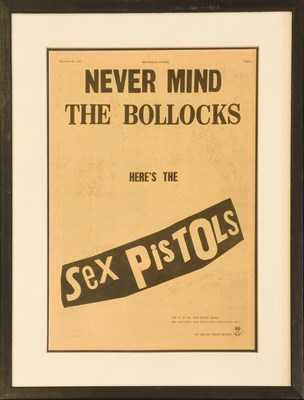 Lot 3194 - Sex Pistols Signed Advertisement