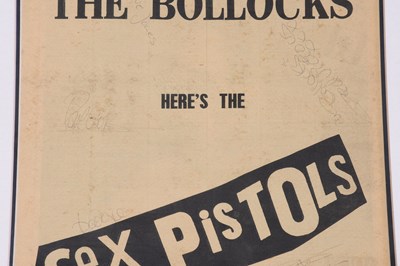 Lot 3194 - Sex Pistols Signed Advertisement