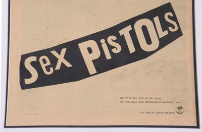 Lot 3194 - Sex Pistols Signed Advertisement