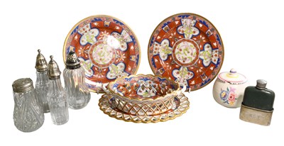 Lot 375 - An English Porcelain Dessert Basket and...