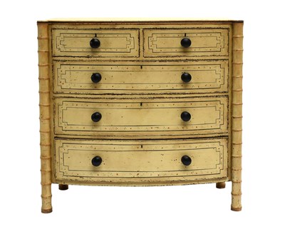Lot 585 - A Regency Mahogany-Lined Bowfront Chest of...