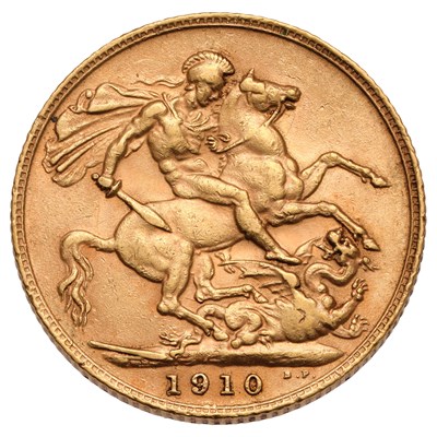 Lot 233 - Edward VII, Sovereign 1910; very fine