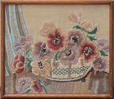 Lot 1023 - Decorative Wool Work Pictures including a...