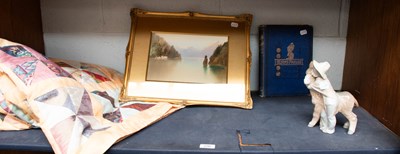 Lot 256 - Modern Patchwork Quilt, Lladro figure of a...