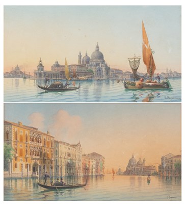 Lot 1085 - Umberto Ongania (20th Century) View of Venice...