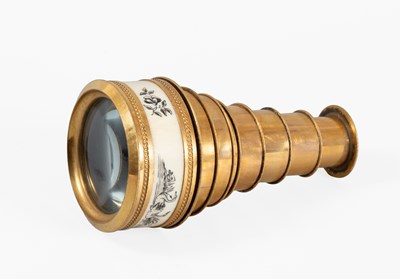 Lot 184 - A Gilt Metal Spy Glass, 19th century, with...