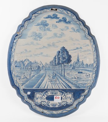 Lot 108 - A Large Dutch Delft Plaque, 19th century, of...