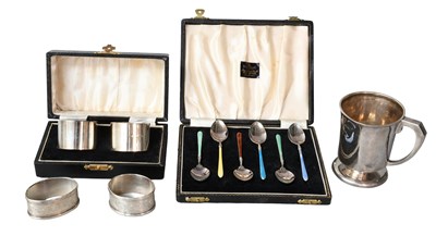 Lot 49 - A Collection of Assorted Silver, comprising...