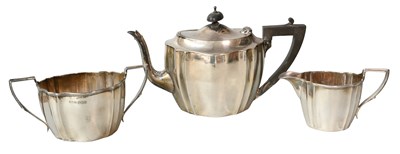 Lot 10 - A Three-Piece George V Silver Tea-Service, by...