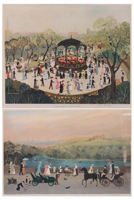 Lot 1092 - After Helen Bradley (1900-1979) "Lakeside"...