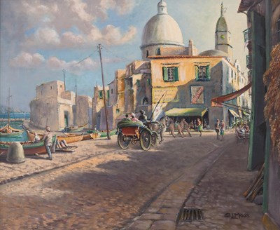 Lot 1077 - S L Moss (Contemporary) North African Town and...