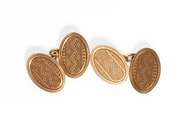 Lot 167 - A Pair of 9 Carat Gold Cufflinks, comprising...