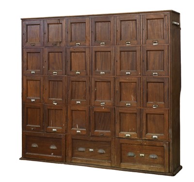 Lot 597 - An Early 20th Century Mahogany Office Storage...