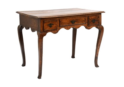 Lot 445 - A George II Oak Side Table, mid 18th century,...