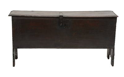 Lot 430 - A Late 17th Century Boarded Oak Chest, of...