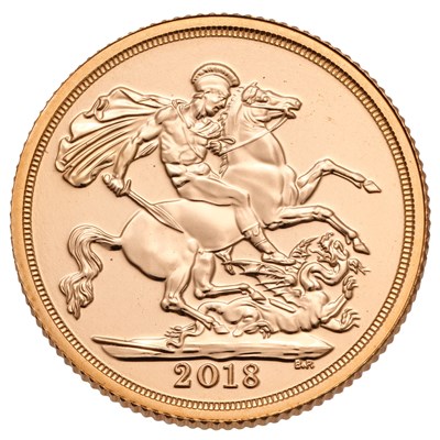 Lot 273 - Elizabeth II, Sovereign 2018; encapsulated...