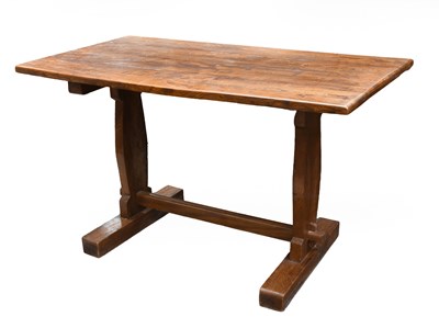 Lot 1273 - A 20th Century Oak Farmhouse Kitchen Table,...